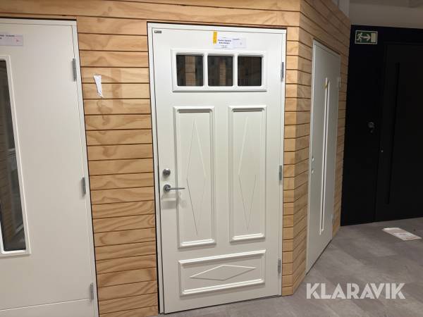 Ytterdörr Diplomat Britta Klarglas vit