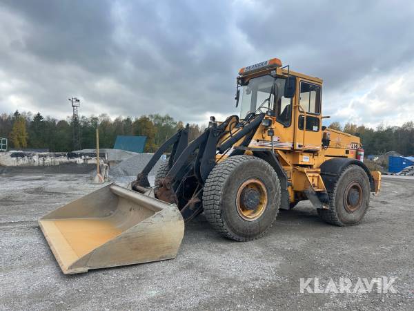 Hjullastare Ljungby Maskin L14 med planeringsskopa