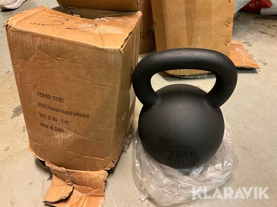 Kettlebell järn, 32 kg