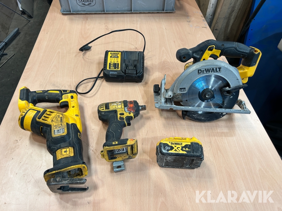 Cirkelsåg, tigersåg & mutterdragare Dewalt DCS367, DCF880, DCS391 3 st