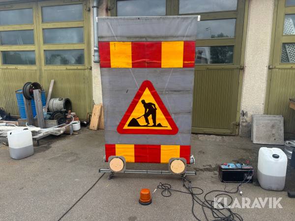 Varningsskylt för vägarbete