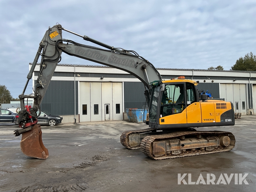 Grävmaskin Volvo EC 160 CL med Rototilt och skopa