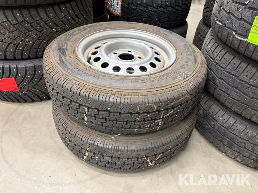 Kompletta hjul Security 185R14C 2st