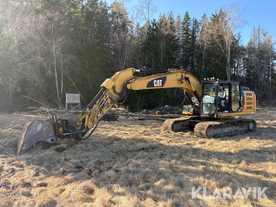 Grävmaskin CAT 323E L med grävsystem, rototilt & redskap