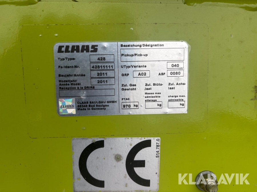 Exakthack Claas Jaguar 830 Speedstar med PU 300 HD och majsbord RU 450 xtra