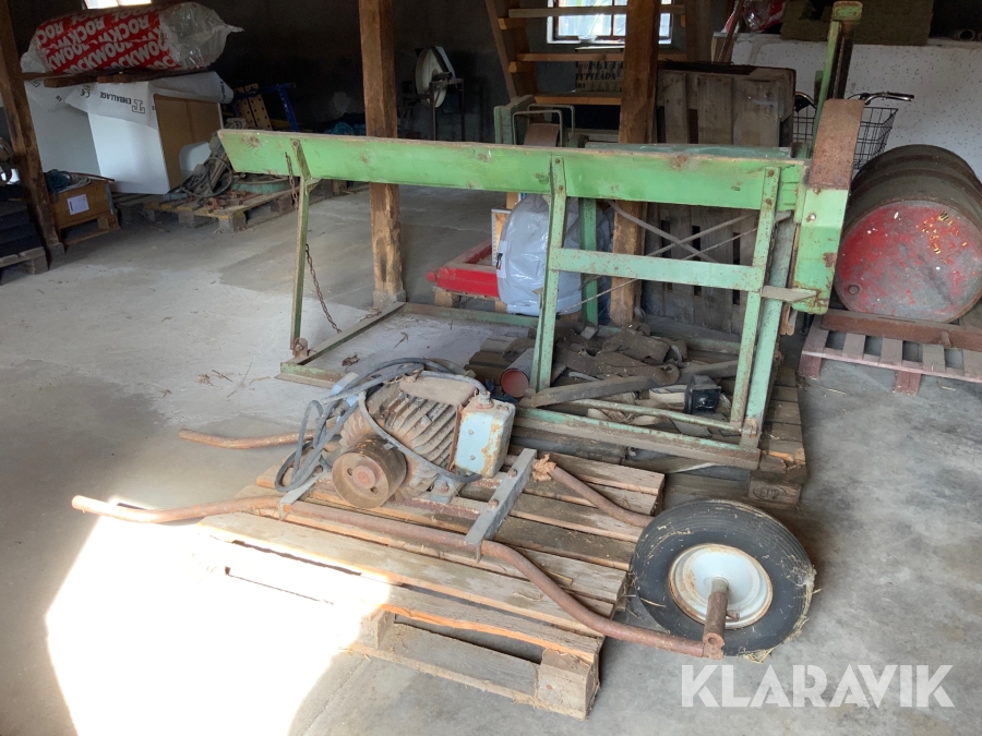 Vedkap remdriven med elmotor