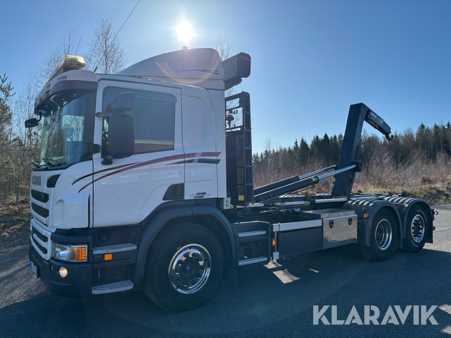 Lastväxlare Scania P410 6X2 med Liftdumper hydraulik