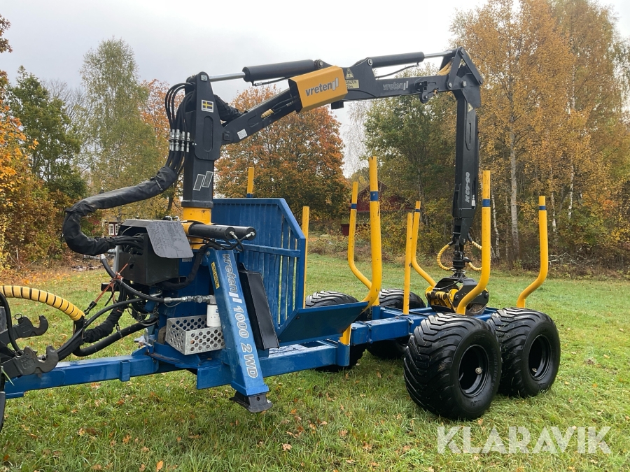 Skogsvagn Vreten 1000 65-40N 2WD med insatsflak