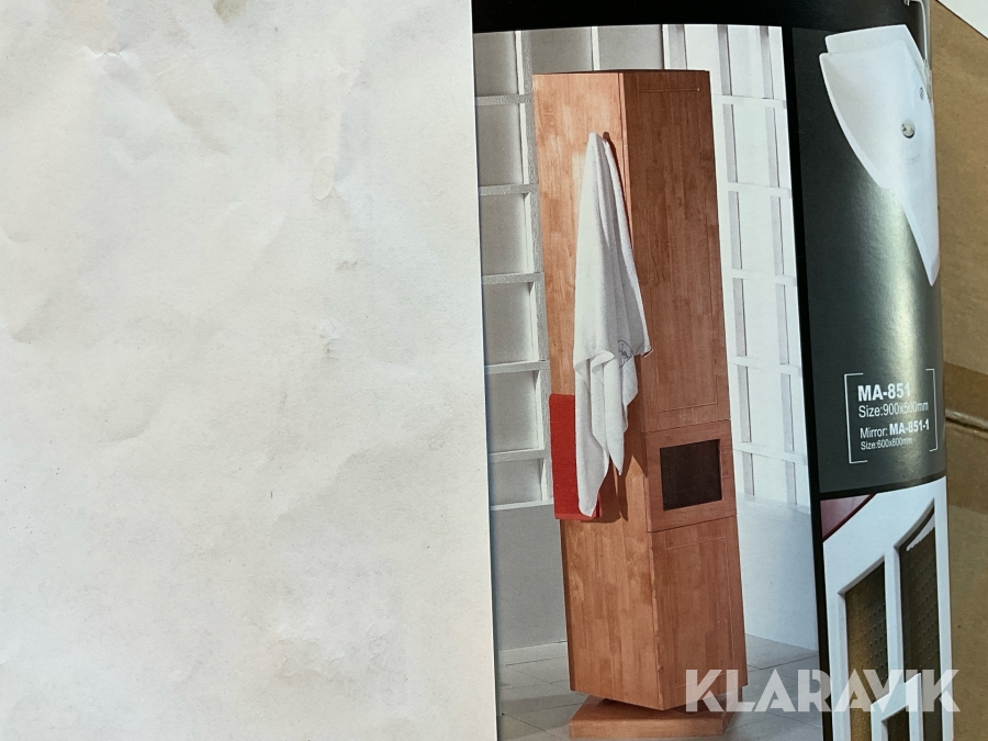 Badrumsskåp snurrgarderob, 1800x350 mm.