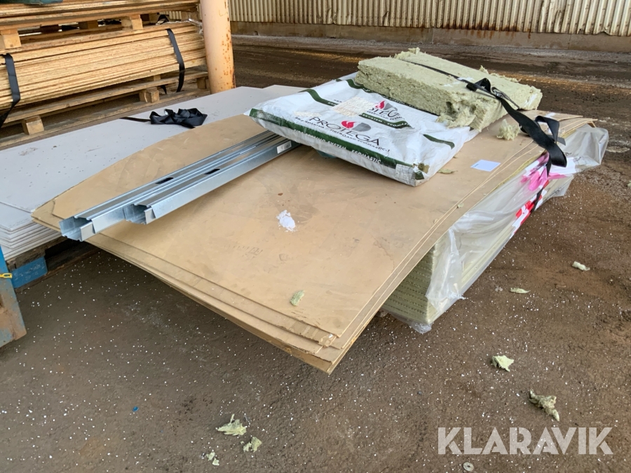 Diverse isolering och skivor