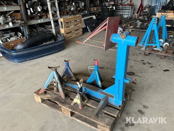 Motorstativ och 4st pallbockar