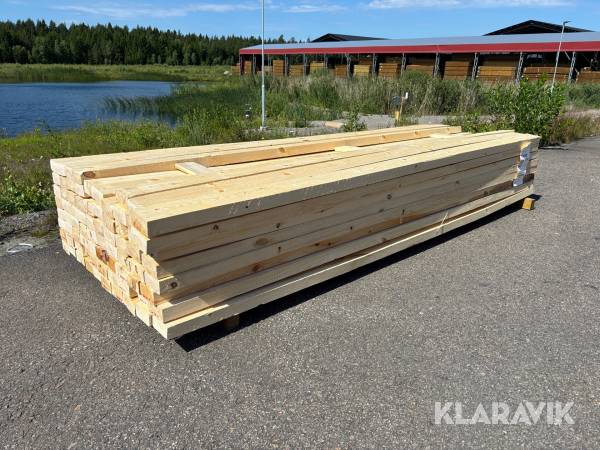 Virkespaket Furu 50x100 sågad obehandlad 231 löpmeter