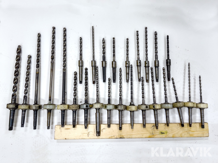 Set med långhålsborr för kona MK2-MK3
