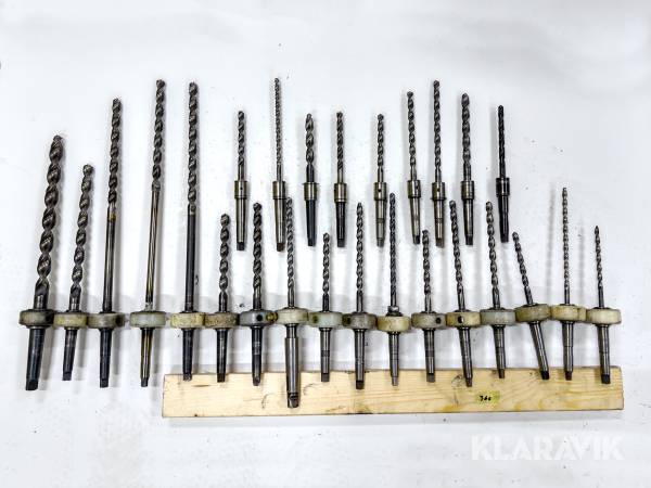 Set med långhålsborr för kona MK2-MK3