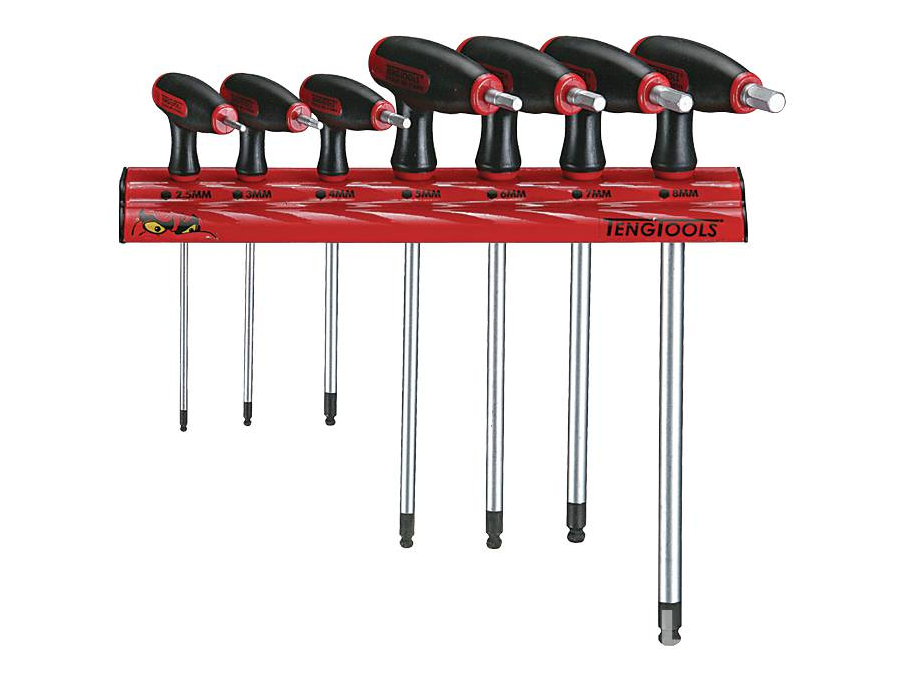 Sexkantnyckelsats Teng Tools WRHEX07AF, tum, 7 delar, 1 sats
