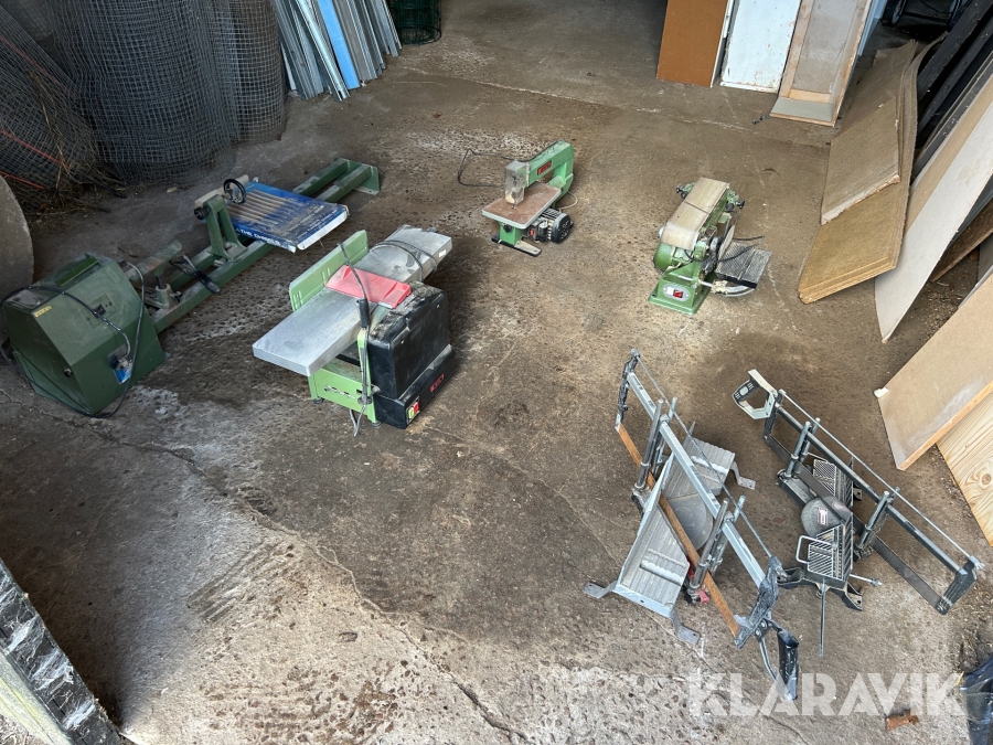 Parti med byggmaskiner