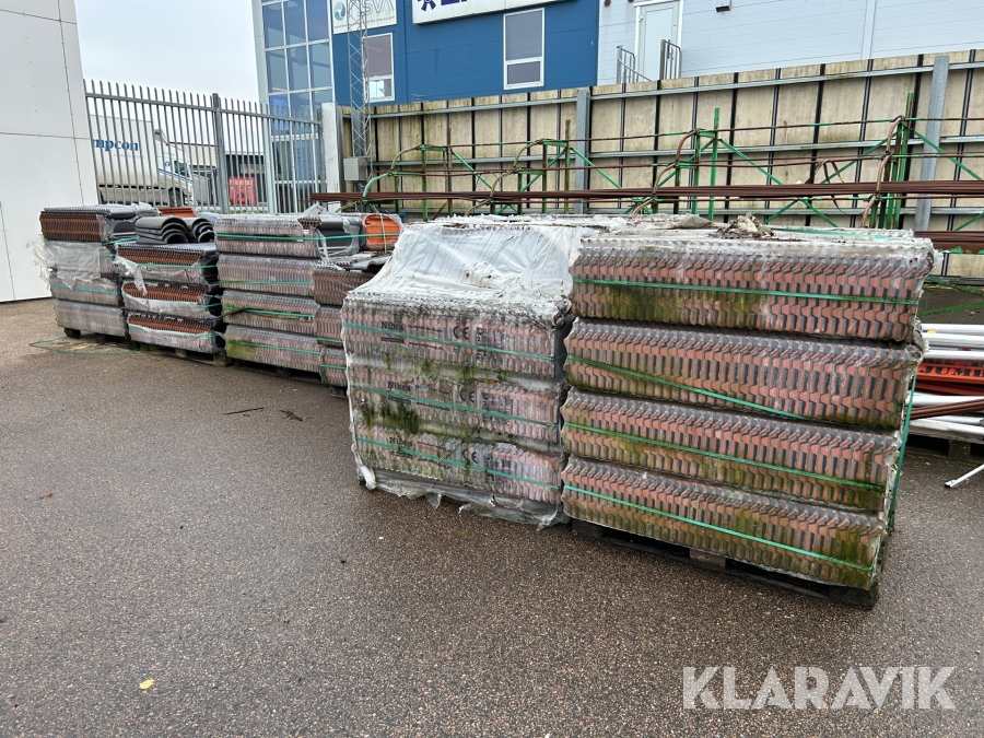 Takpannor Nibra 110-010 Flat-Roof tile F10 glaserade