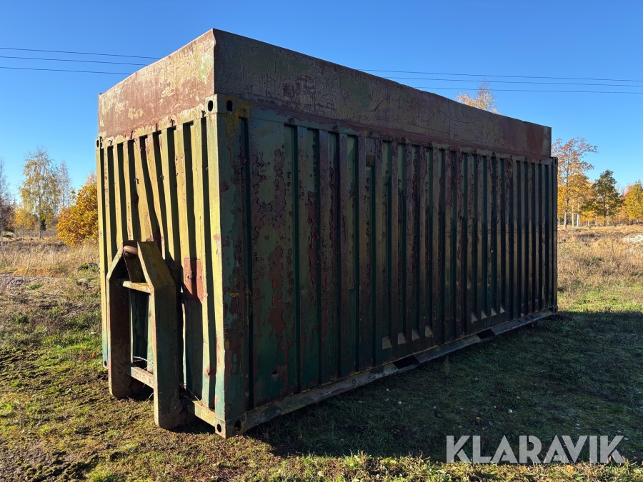 Öppen Container på lastväxlarram 20fot