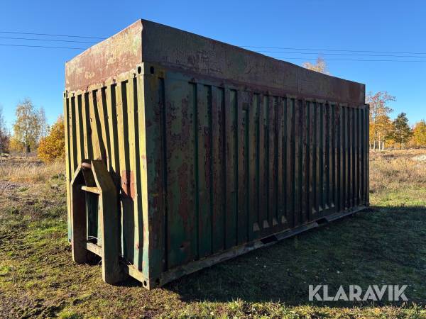 Öppen Container på lastväxlarram 20fot