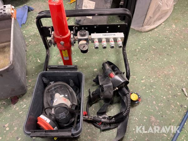 Tryckluftsmatat ansiktsskydd med filtersats