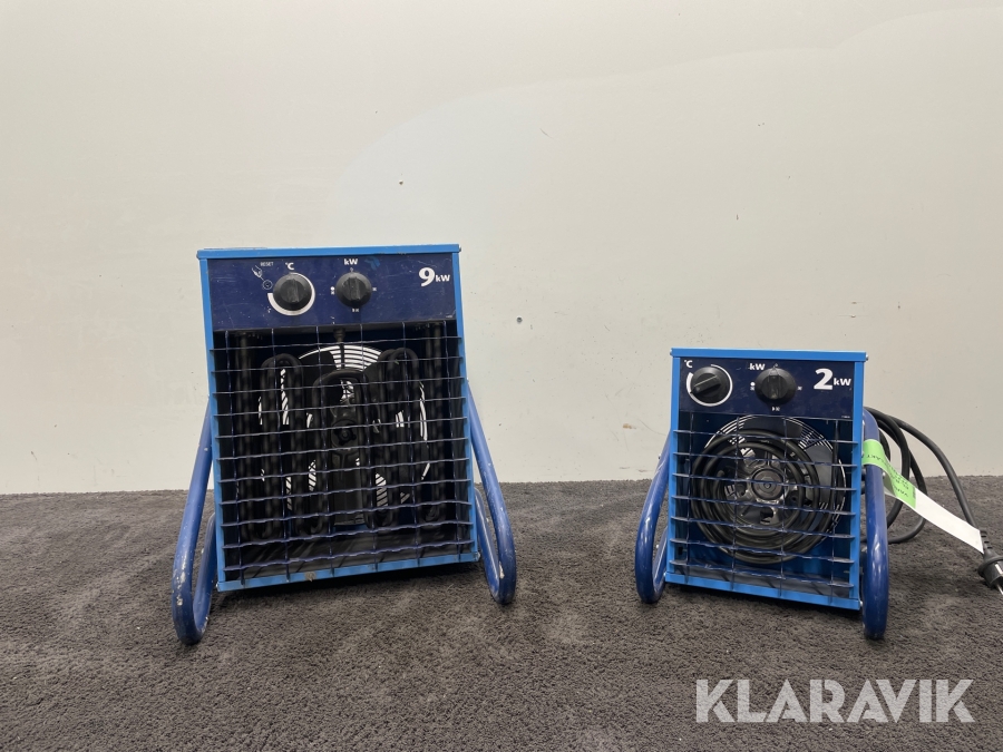 Varmluftsfläktar El-Björn VF9B, VF21A 2 st