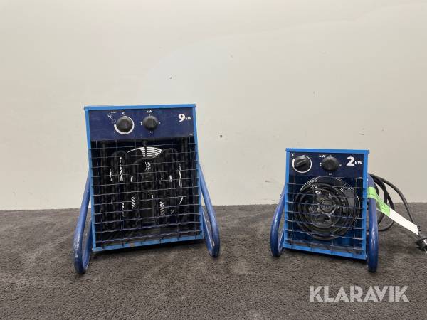 Varmluftsfläktar El-Björn VF9B, VF21A 2 st