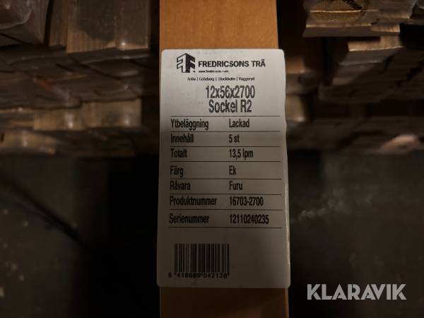 Sockel R2 12x56x2700mm ek 595st