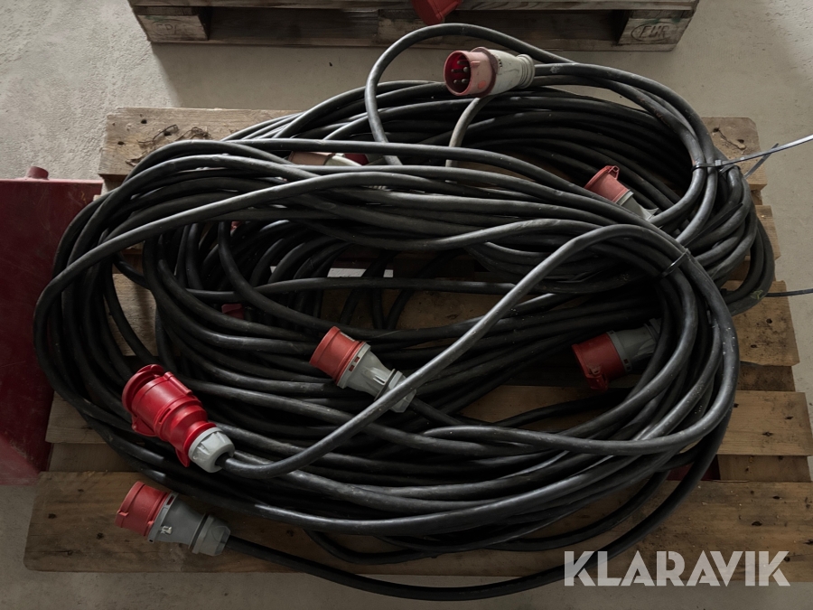 3-fas förlängningskabel 5st i olika längder 32amp