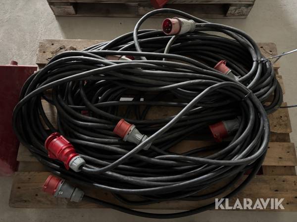 3-fas förlängningskabel 5st i olika längder 32amp