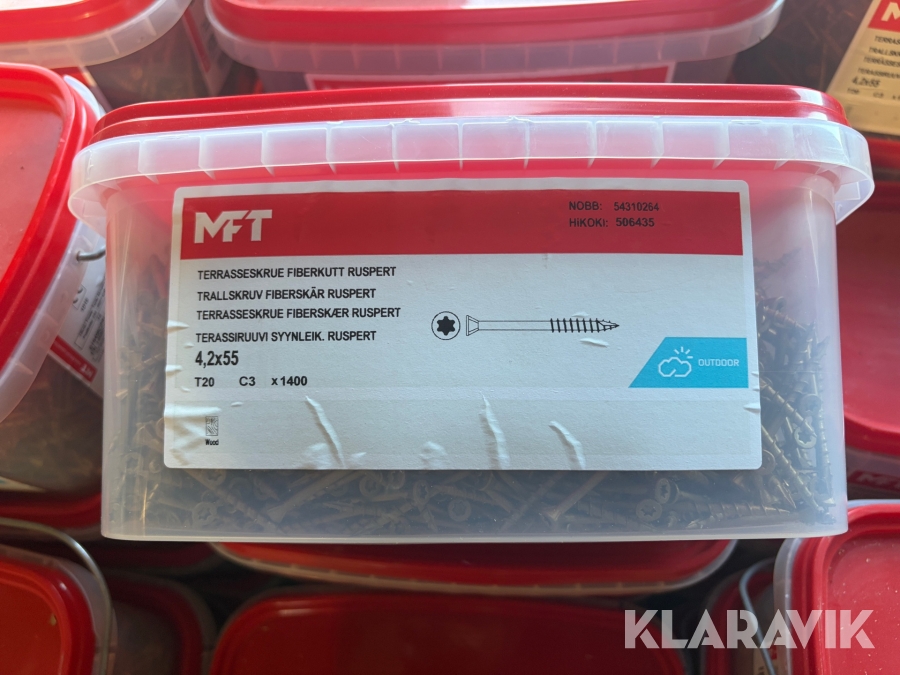 Trallskruv MFT 4,2x55 C3 49st hinkar
