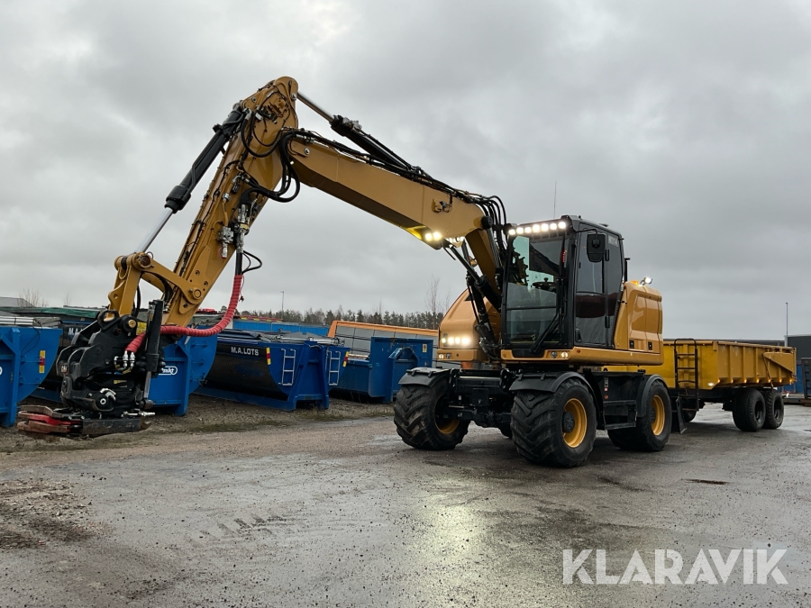 Grävmaskin CAT M314 NG med Vagn, GPS och redskap