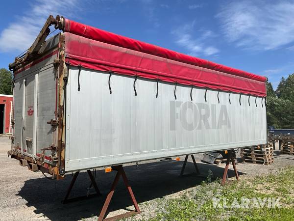 Spannmålsflak aluminium ORY 6,9m med öppningsbar sida
