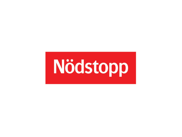 Nödstoppsskyltar Systemtext Nödstopp, aluminium, 210 × 74 mm, 24 st