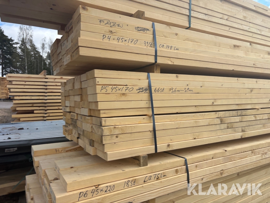 Virkespaket 45x170 3.6-3.9 m 66 st