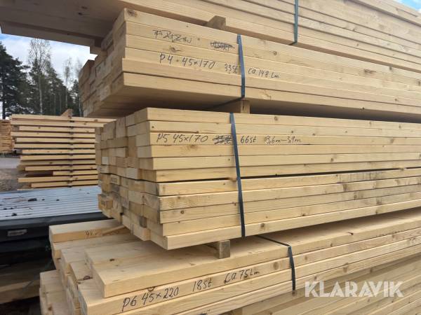 Virkespaket 45x170 3.6-3.9 m 66 st