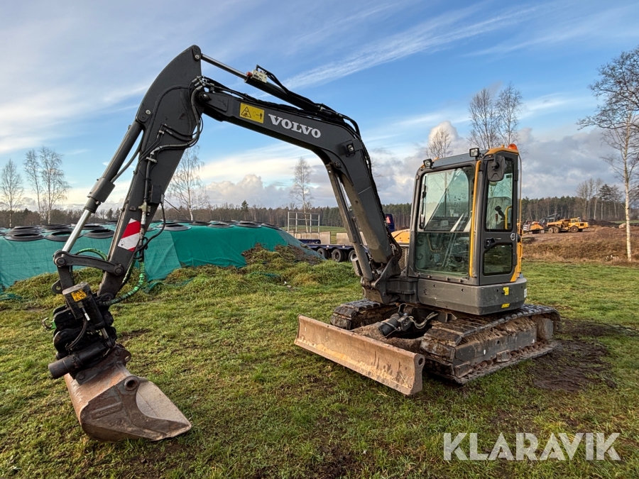 Grävmaskin Volvo ECR58D med skopor