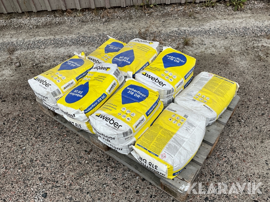 Snabbslipsats / golvbruk Weberfloor 318DR 13st 20kg