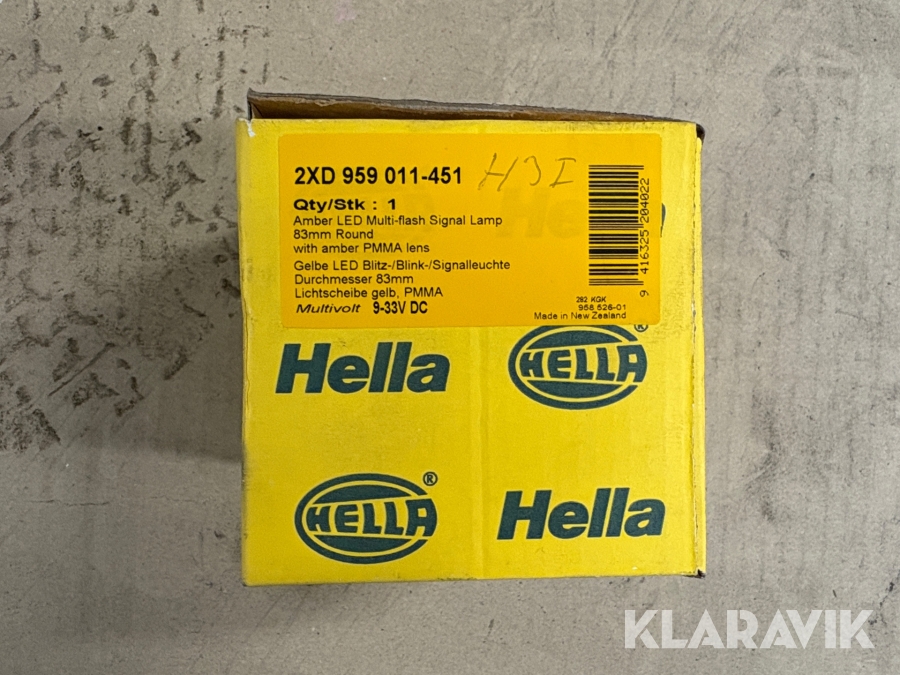 Varningslampa Hella Amber LED Multi-flash 83mm Signal lampa
