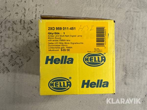 Varningslampa Hella Amber LED Multi-flash 83mm Signal lampa