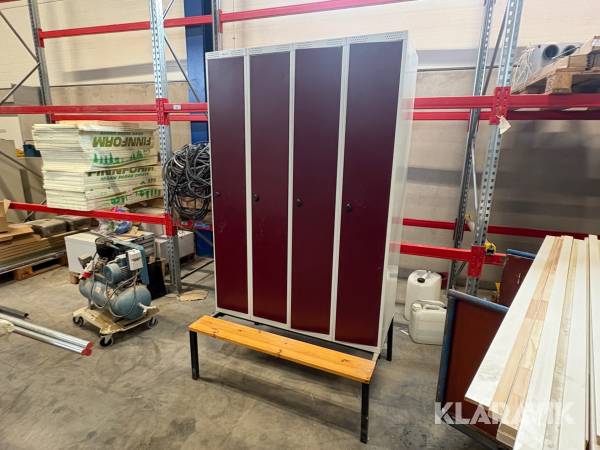 Omklädningsskåp 1 sektion / 4 dörrar Metal Design