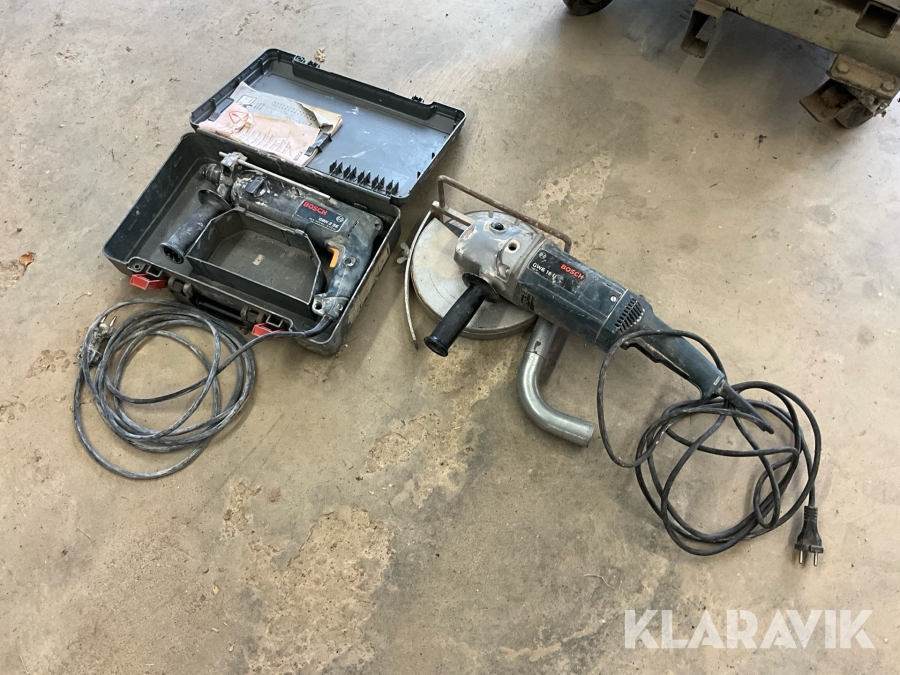 Borrhammare och Golvsåg Bosch GBH2SE & GWS18U