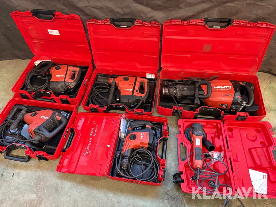 Paket med olika borr/kombihammare Hilti 6 st
