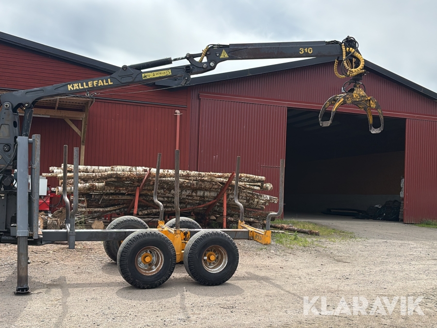 Skogsvagn Källefall K90 med grip och rotor