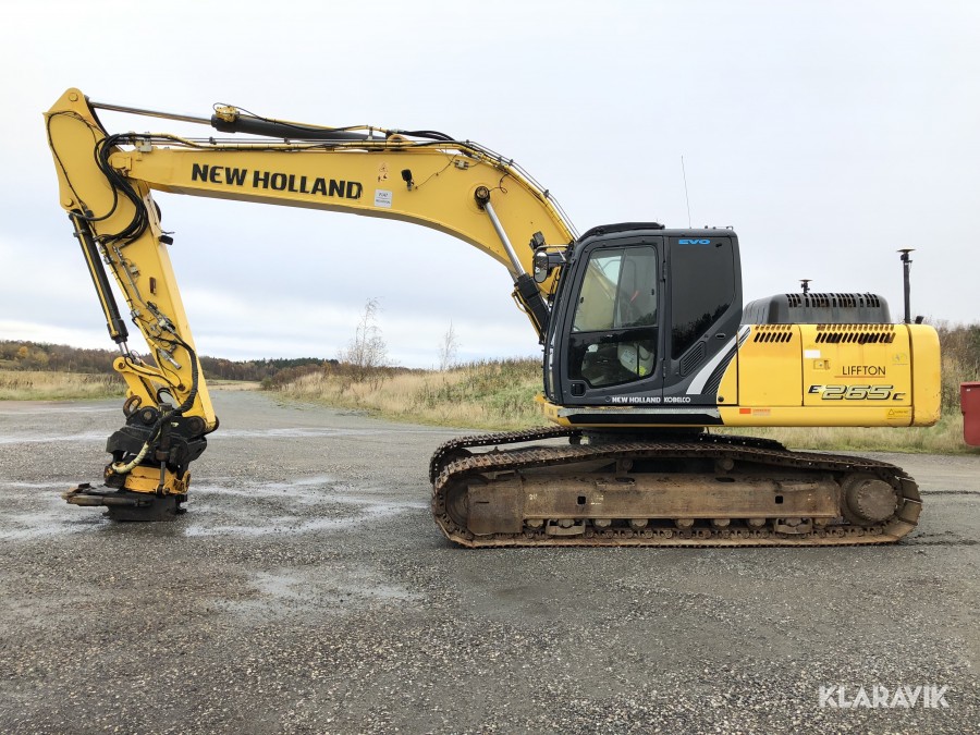Bandgrävare New Holland E265C Grävsystem och Tiltrotator