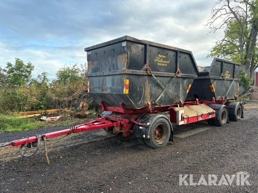 Liftdumpersläp med Liftdumpercontainer Trako S-3 CO