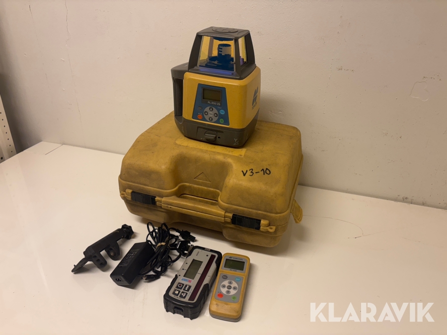 Tvåfallslaser Topcon RL-200 2S inkl. mottagare, fjärrkontroll, laddare