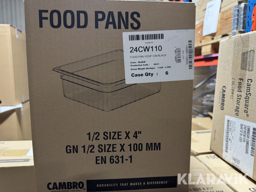 Kantiner Cambro Foodpans 263 st Cambro Foodpans