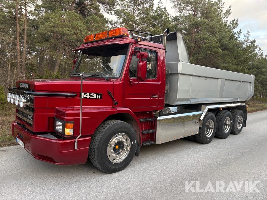 Tippbil Scania T143H tridem