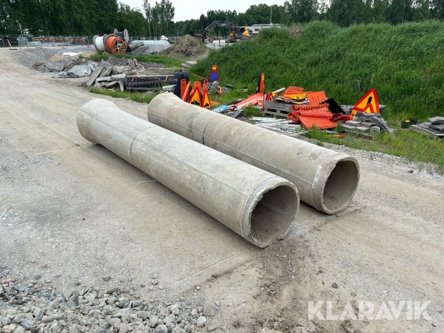 Vägtrumma / Betongtrumma 2 st 5 m