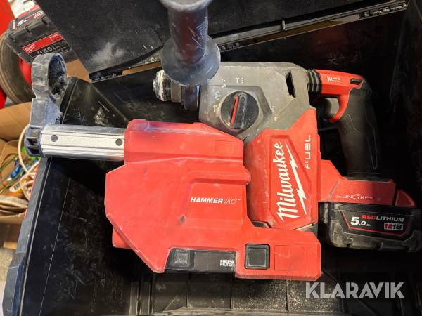 Borrhammare med  dammutsugsenhet Milwaukee M18 Fuel One-Key